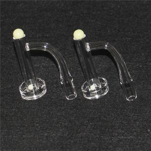 Narghilè Bordo smussato Torre di controllo Terp Slurper Quarzo Bangers con pilastro al quarzo Vetro marmo Tappi carb 14mm per Dab Rigs Tubi dell'acqua