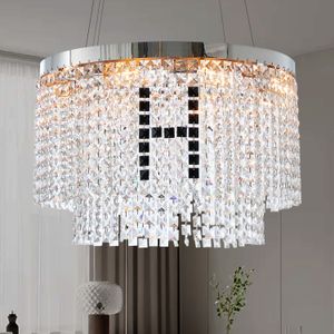 Modern Crystal Chandelier Round Cristal Lamp Luxury Home Decor Light Fixture