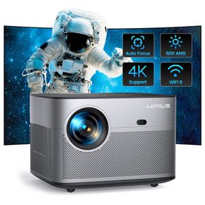 Wimius P64 Projector Native 1080p Full HD 500 ANSI 15000L 4K stödd WiFi 6 Bluetooth Autofocus Keystone Correction 231018