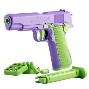 3D Printed Gravity Straight Jump Gun, Non-Firing Cub Radish Knife, Mini Model Sand Play Water Fun Stress Relief Toy for Kids, Christmas Gift
