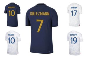 2023 Conjunto completo de camisas de futebol do clube francês Benzema 22 23 GIROUD MBAPPE GRIEZMANN SALIBA PAVARD KANTE Maillot de foot equipe Maillots kit infantil feminino