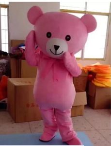 2024 Halloween Rosa Teddy Bear Mascot Traje de Alta Qualidade Dos Desenhos Animados Anime Tema Caráter Natal Carnaval Trajes Adultos Tamanho Festa de Aniversário Outdoor Outfit