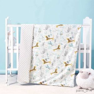 Blankets "80x100cm Cotton Baby Muslin Swaddle Blanket Cute Soft Print Baby Towel Wrap "