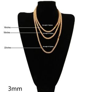 Hip Hop Masculino Bling Bling Gelado Corrente de Tênis 1 Linha M 4mm Colares Suntuoso Clastic High Grade Homens C JllQkP216k