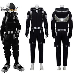 My Hero Academia World Heroes Mission Boku No Hero Akademia Shoto Todoroki Winter Suit Cosplay Clothes Adult Black and Dark Blue