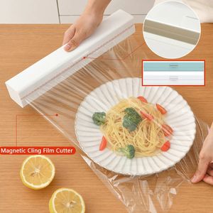 Altri utensili da cucina Conservazione Dispenser per involucro di plastica Foglio di fissaggio Taglierina per pellicola trasparente Accessori per custodia per organizer per alimenti 231018