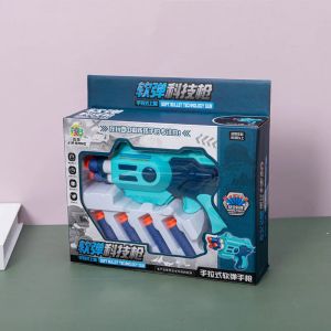 Ny Pistol Boy Soft Bullet Toy Gun Model Fireing Air Fake Gun Plastic Foam Dart Blaster för barnkidens utomhusspel
