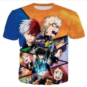 最新のファッションメンズ女性ヒーローアカデミアサマースタイルTシャツ3DプリントカジュアルTシャツトップスプラスサイズBB052228y