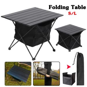 Camp Furniture Portable Camping Folding Table Picnic Table Ultra Light Tables with Bags for Outdoor Hiking Fishing BBQ Camping Supplies S/L 231018