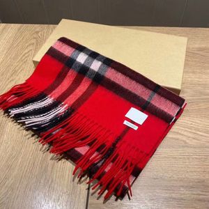 Luxury Scarf Classic Plaid Knit Scarfs For Men Kvinnor Winter Wool Fashion Designer Cashmere Shawl Ring Luxury Plaid med Box Men's and Women's Fashion Suits Scarves