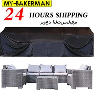 Dammtäcke Allmänt Size Oxford Tygmöbler Dammtät för rottingbordstol SOFA Vattentät regn Garden Patio Skydd 231018