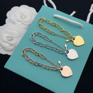 Necklace gift Designer accessories wholesale heart shaped stainless steel One arrow through the heart jewelry Christmas ladies luxury women pendant diamond