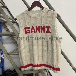 Erkek Sweaters G Kazak Örgü Yelek Dört Mevsim Bir Yüksek Sokak Erkekleri Kadın Ni Kızarmış Hamur Pamuklu Örme Yelek Kadınlar J231013