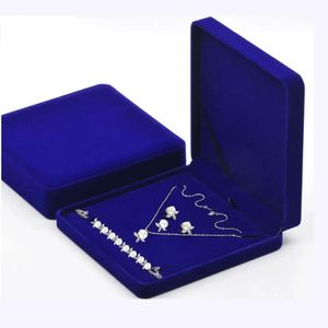 Jewelry Boxes Large Velvet Set Box Big Necklace Ring Earring Pendant Gift Storage Organizer Case Wedding Display Holder Year 231019