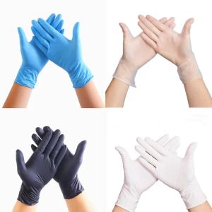 100 PCS Disposable Latex Gloves PVC Gloves Dishwashing Kitchen Latex Rubber Garden Gloves XL/L/M/S Universal For Home Cleaning LL