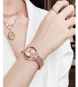 Relógio feminino relógios de alta qualidade luxo quartzo-bateria vintage rosa ouro pequeno relógio feminino milão com pequeno relógio quadrado
