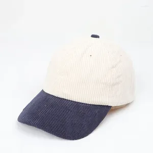 Bollmössor Corduroy Match Color Baseball Cap för män Kvinnor Autumn Winter Warm Snap Back Outdoor Sports Turcker Hats Wholesale