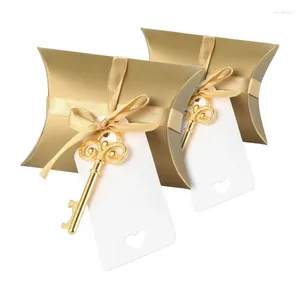 Gift Wrap Wedding Supplie 50pcs Alloy Key Opener Box For Party Thanksgiving Christening Baby Shower Decoration Guest