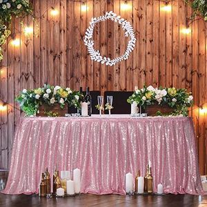 Table Skirt Sequin Table Skirt Tables Flash Cloth Birthday Party Decor Wedding Festival Event Rectangle Glitter Table Skirts Decoration 231019