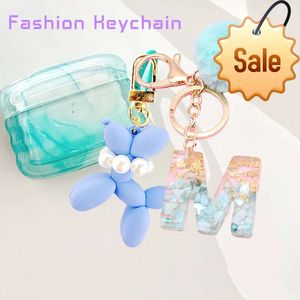 Fashion Keychain Cute Balloon Dog Keying for Women Bag Pendant Earphone Ornaments Jewelry Trinket Men Car Key Holder