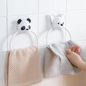 Küche Lagerung 1PCS Kreative Cartoon Tier Halter Hängen Rolle Handtuch Rack Badezimmer Schrank Tür Haken Organizer