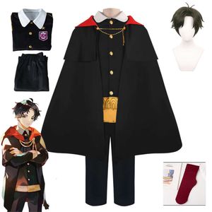 Dorosłe dzieci szpieg rodzinę Damian Desmond Cosplay Costumes Wig Anime Dress Cloak Imperial Scholar School School Mundur Halloween Costumplay