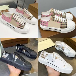 Designers Sneakers Print Check Platform Trainers Men Casual Shoes Striped Outdoor Sneaker Printed Lettering Plaid Vintage Shoe With Box NO485