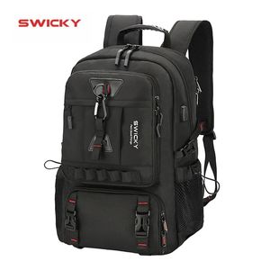 School Bags SWICKY Male multifunction fashion business casual travel waterproof 15.6 inch 17.3 inch Laptop men backpack Boys' school bags 231018