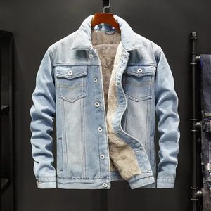 Mens Jaquetas Winte Jaqueta Homens Moda Coreana Denim Alta Qualidade Lapela De Pelúcia Grosso Solto Casaco De Lã Parka 5XL 231018