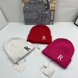 Fashion brand designer hat autumn and winter warm wool rabbit hair mixed knitting hat men and women the same