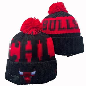 Chicago Beanies North American Basketball Team Side Patch Winter Wolle Sport Strickmütze Skull Caps A22