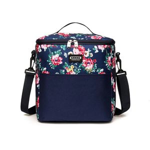 Pacotes de gelo / sacos isotérmicos Oxford Cooler Feminino Lunch Bag Impresso Isolado Homens Thermal Food Picnic Bolsa Portátil Ombro Lancheira Tote 231019