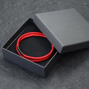 Urok bransoletki minimalistyczna klasa Keel Rope Bransoletka dla mężczyzn Kobiety Czarna stal ze stali nierdzewnej Zapięcie podwójnie warstwy Braclet Walentynki Walentynki