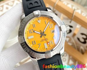 U1 AAA Super Ocean Механические часы Мужская мода Avenger Автоматические мужские часы Вращающийся безель Superocean с резиновым ремешком Мужские спортивные водонепроницаемые наручные часы
