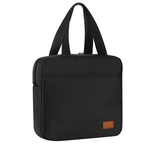 Kühlakkus/isotherme Taschen Aosbos modische, tragbare, isolierte Lunchtasche aus Segeltuch, thermische Lebensmittel-Picknick-Lunchtaschen für Damen und Herren, robuste Kühl-Lunchbox-Tasche 231019