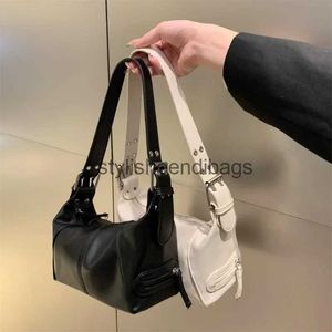 Shoulder Bags drag design leather zipper single shoulder hand underarm bag retro European and new bagstylisheendibags