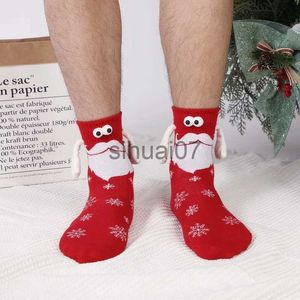 Juldekorationer Cartoon Christmas Socks Creative Sucking Socks Cotton Toe Socks 3D Handheld Club Par Socks X1019