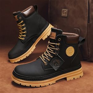 Boots CYYTL Men Winter Casual Shoes Designer Luxury Platform Cowboy Chelsea Tactical Military Work Safety Leather Ankle Sneakers 231018