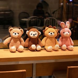 Plush Dolls 30cCM Cute Animal Plush Toy Soft Stuffed Bear Monkey Rabbit Appease Plushies Doll Kawai Peluche Birthday Gift for Children 231019