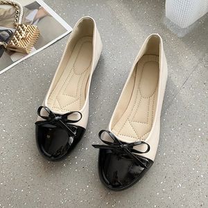 Sapatos de vestido moda bailarina mulheres apartamentos mulher slipon mocassins elegante bowknot plana senhoras mãe zapatos de mujer 231019