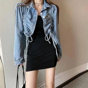 Designer Kvinnorjackor denim Coat Designer Womens Button P Letters Autumn Style Woman Designer Jackets Jeans Top