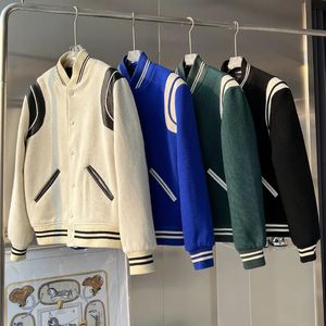 Mens Hoodies Sweatshirts Marka High End Unisex Klasik Panel Yün Ceket Orijinal Tasarım Katliam Ünlü Kalite Çift Beyzbol Üniformaları XS6XL 231019