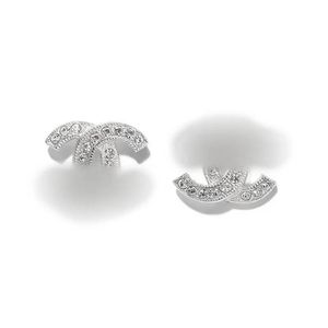 Fashion stud earrings woman Luxury designer earring multi colors c letter jewelry women 18k diamond Wedding GiftsQ4