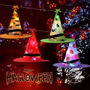 Cadılar Bayramı Oyuncakları 5-20 Cadılar Bayramı Dekorasyon Cadı Şapkası LED Işık Halloween Cadı Şapkaları Çocuklar İçin Partisi Cadılar Bayramı Dersleri Açık Ağaç Asma Süsler 231019