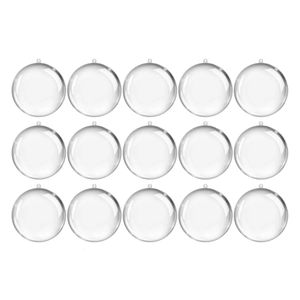 Juldekorationer 40st plastfyllningsbara ornament 5 cm prydnadsbollar för hantverk DIY Akryl Ball Kit A 231018