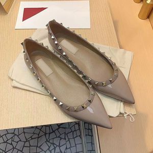 Women Flat base Dress Shoes Strap with Studs Rivets Lady Girls Sexy Pointed Party Toe Buckle Slippers Sandals Platform Pumps Wedding Black red white grey blue