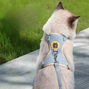 Dog Collars Adjustable Cat Traction Rope Cats Hardness Leads Anti Breakaway Special Strap For Going Out Vests