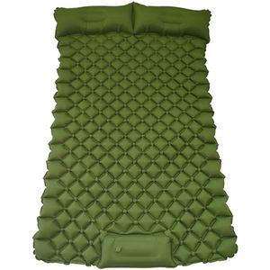 Outdoor Pads Doppelte Isomatte für Camping, aufblasbare Matratze mit Kissen, Outdoor-Matte, Reisebettkissen, integrierte Pumpe, 2 Personen zum Wandern, 231018