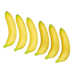 Decorazioni per feste Frutta Decorazioni per la casa Puntelli 6 pezzi Banane artificiali leggere Schiuma plastica Simulazione decorativa Durevole Alta qualità