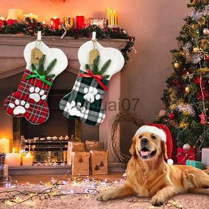 Decorazioni natalizie Calze per decorazioni natalizie calze per osso di cane Albero di Natale decorazione per ciondolo camino decorazione per la casa x1019